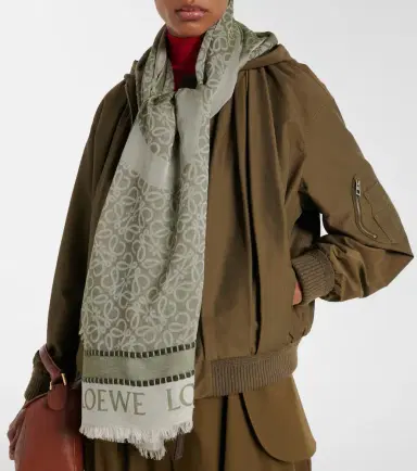 Loewe Anagram cotton jacquard scarf | Thumbnail 5