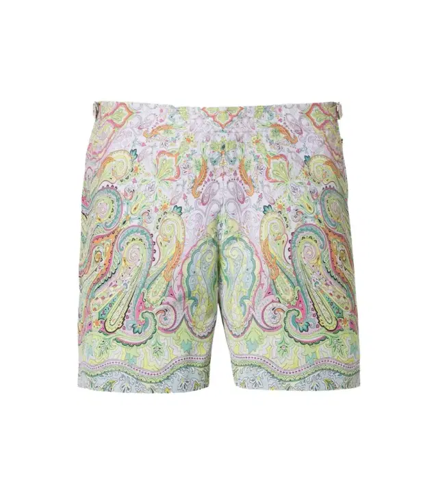 Bulldog printed swim trunks