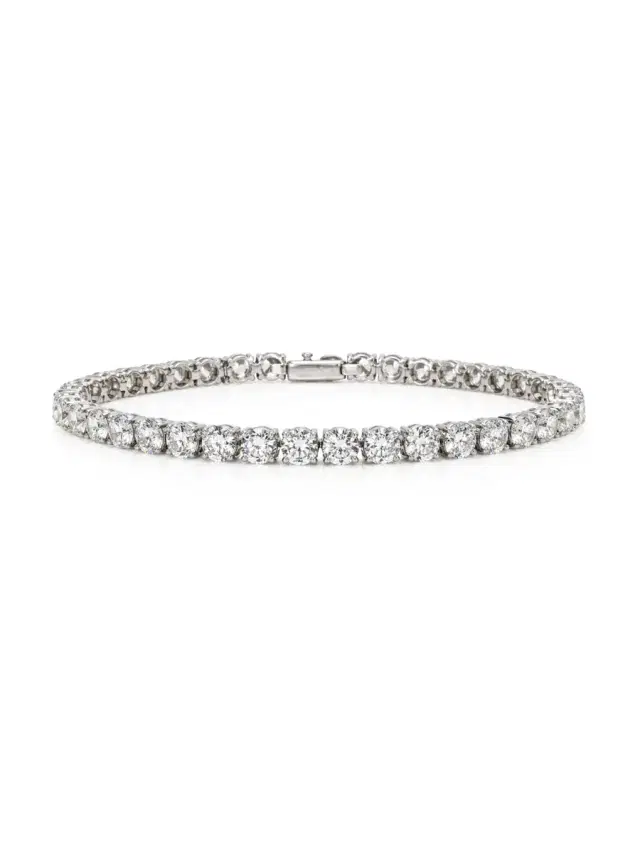 Wish Fine Jewelry 12.33ct Diamond 14K Gold Classic Tennis Bracelet