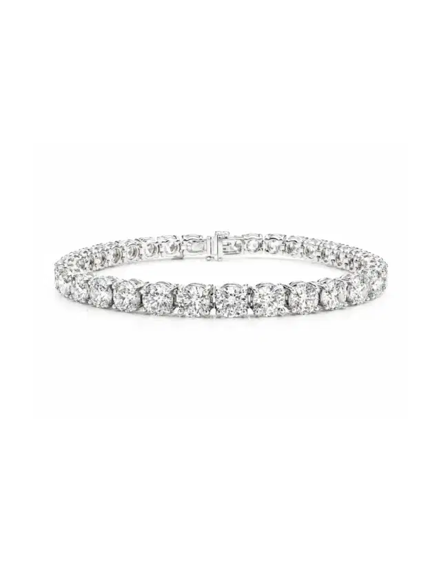 Wish Fine Jewelry 13.63ct Diamond 18K Gold Classic Tennis Bracelet