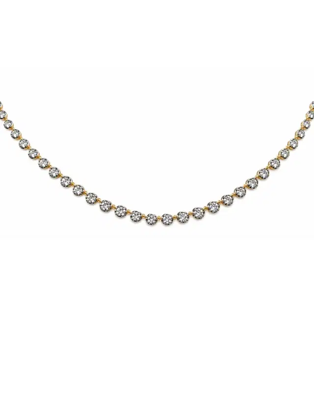 Wish Fine Jewelry 4.22ct Diamond 14K Gold Black Rhodium Necklace
