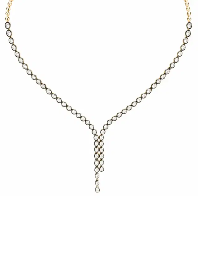 Wish Fine Jewelry 4.46ct Diamond 14K Gold Bolo Tennis Necklace