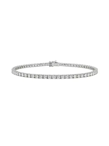 Wish Fine Jewelry 5.00ct Diamond 14K Gold Princess Cut Tennis Bracelet | Thumbnail 1 Wish Fine Jewelry 5.00ct Diamond 14K Gold Princess Cut Tennis Bracelet | Thumbnail 1