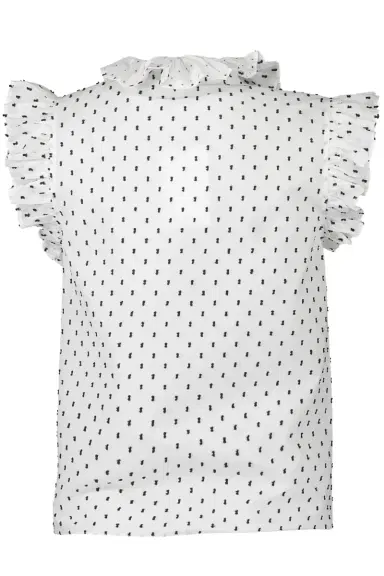CHRISTY LYNN Marfa Top - White Black Dot | Thumbnail 2 CHRISTY LYNN Marfa Top - White Black Dot | Thumbnail 2