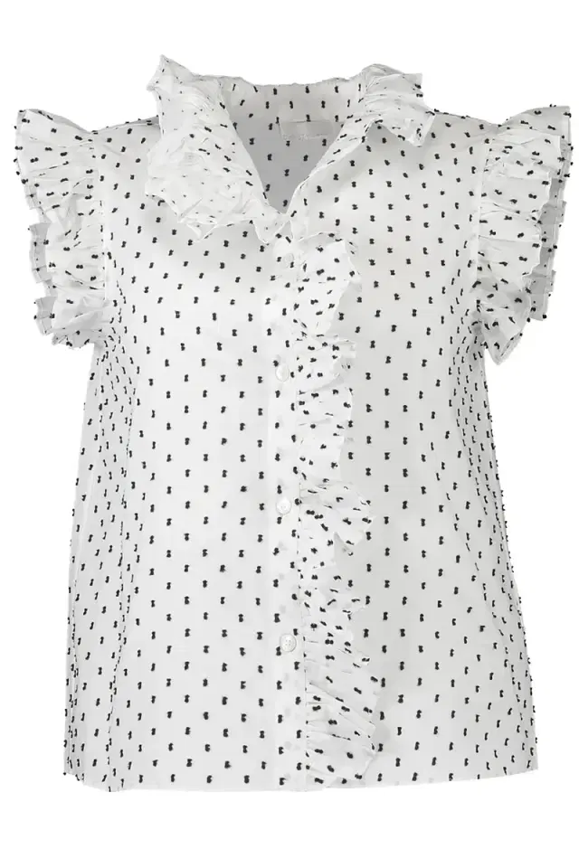 CHRISTY LYNN Marfa Top - White Black Dot