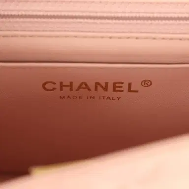 Chanel Chanel Mini Classic Square Flap Bag Pink Lambskin Light Gold Hardware | Thumbnail 9