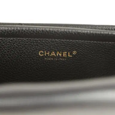 Chanel Chanel Small "Urban Essential" East West Shopping Tote Black Calfskin and White Tweed Boucle Gold Hardware | Thumbnail 10