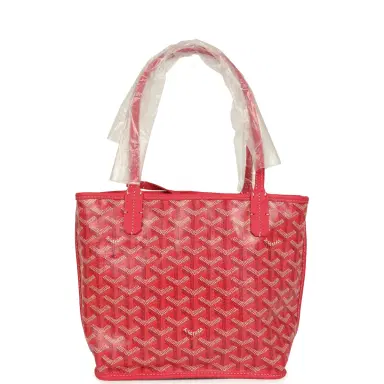 goyard Goyard Goyardine Canvas Fuchsia Anjou Mini Tote Palladium Hardware | Thumbnail 1 goyard Goyard Goyardine Canvas Fuchsia Anjou Mini Tote Palladium Hardware | Thumbnail 1