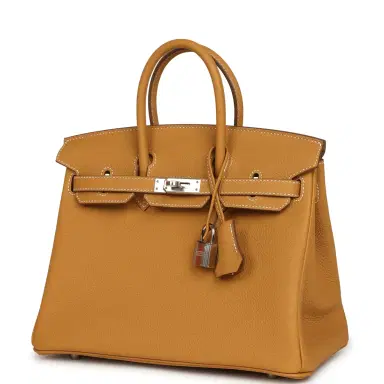 HERMÈS Hermes Birkin 25 Naturel Sable Togo Palladium Hardware | Thumbnail 5 HERMÈS Hermes Birkin 25 Naturel Sable Togo Palladium Hardware | Thumbnail 5