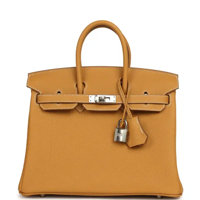 hermes Hermes Birkin 25 Naturel Sable Togo Palladium Hardware