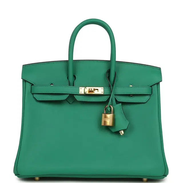 hermes Hermes Birkin 25 Vert Vertigo Swift Gold Hardware