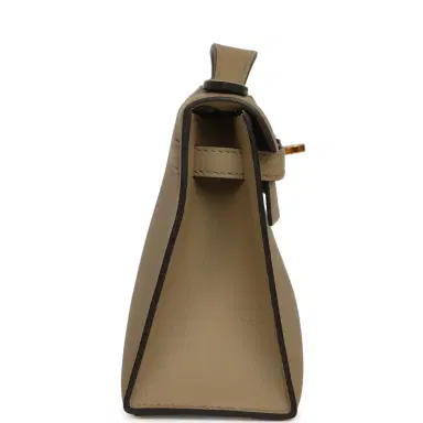 HERMÈS Hermes Kelly Pochette Beige Marfa Swift Gold Hardware | Thumbnail 3 HERMÈS Hermes Kelly Pochette Beige Marfa Swift Gold Hardware | Thumbnail 3