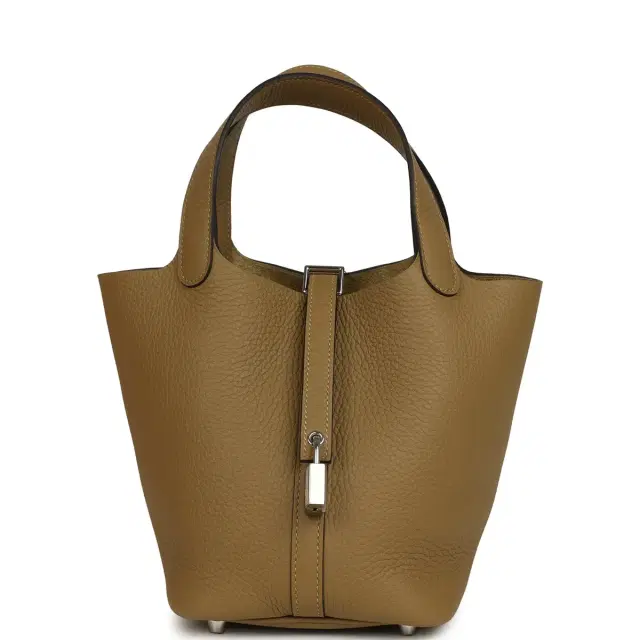hermes Hermes Picotin Lock 18 Dune Clemence Palladium Hardware