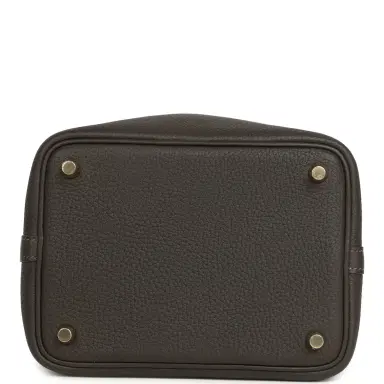 HERMÈS Hermes Picotin Lock 18 Ebene Clemence Gold Hardware | Thumbnail 6 HERMÈS Hermes Picotin Lock 18 Ebene Clemence Gold Hardware | Thumbnail 6