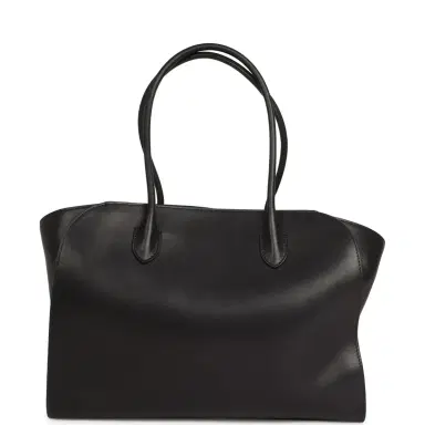 The Row The Row Marlo 14 Tote Bag Black Saddle Silver Hardware | Thumbnail 1 The Row The Row Marlo 14 Tote Bag Black Saddle Silver Hardware | Thumbnail 1