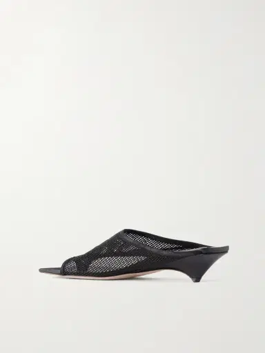 CHRISTEN Leather-trimmed 35 Mesh Sandals | Thumbnail 3