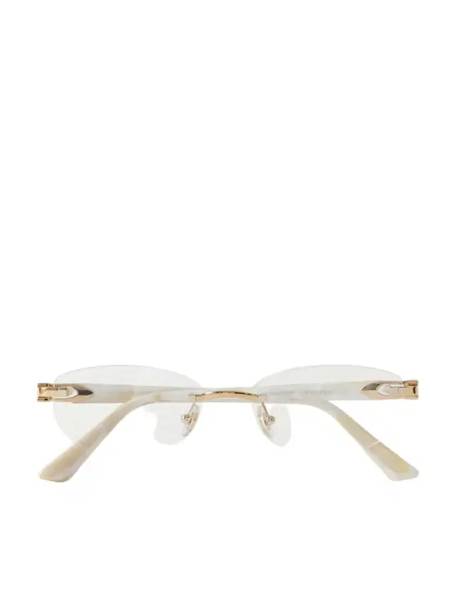 Cartier Eyewear Oval-frame Rimless Gold-tone And Acetate Optical Glasses