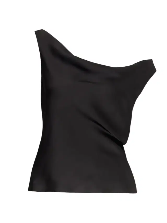 Maria Satin One-shoulder Top