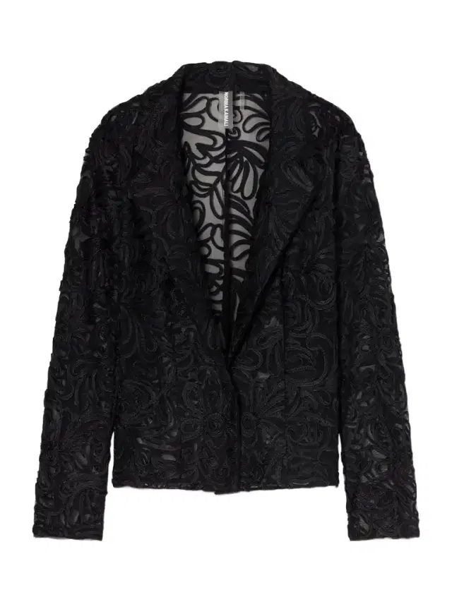 Norma Kamali Embroidered Mesh Evening Jacket