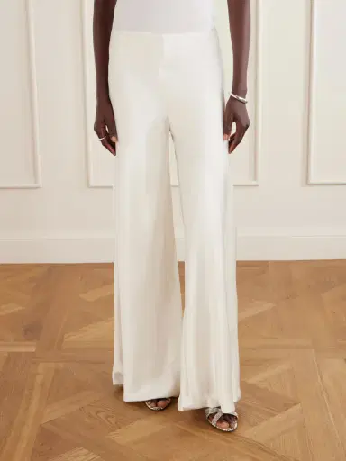Norma Kamali Satin High-rise Wide-leg Pants | Thumbnail 3 Norma Kamali Satin High-rise Wide-leg Pants | Thumbnail 3