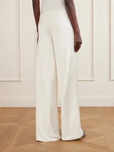 Norma Kamali Satin High-rise Wide-leg Pants | Thumbnail 4 Norma Kamali Satin High-rise Wide-leg Pants | Thumbnail 4