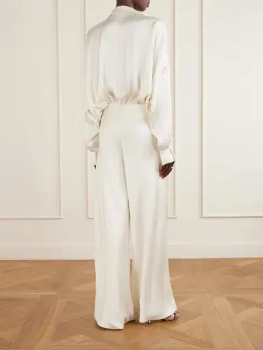 Norma Kamali Boyfriend Shirt Satin Bodysuit | Thumbnail 3 Norma Kamali Boyfriend Shirt Satin Bodysuit | Thumbnail 3