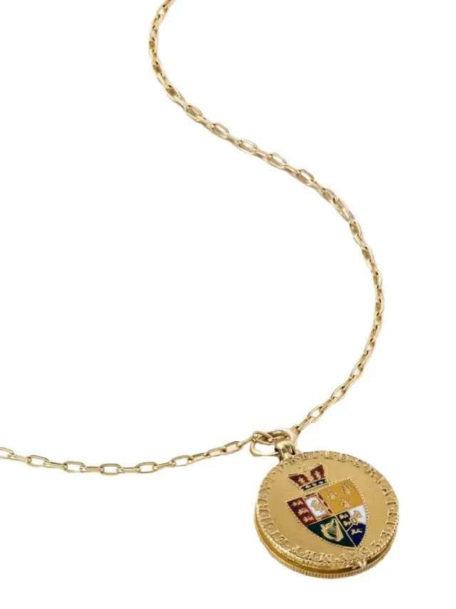 Vintage 23-karat Gold Agate Necklace