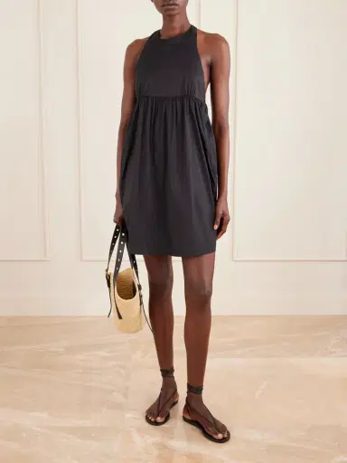 Max Mara Beachwear Cotton-blend Poplin Halterneck Mini Dress | Thumbnail 2 Max Mara Beachwear Cotton-blend Poplin Halterneck Mini Dress | Thumbnail 2
