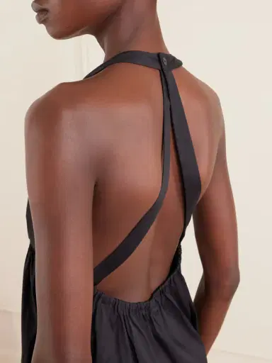 Max Mara Beachwear Cotton-blend Poplin Halterneck Mini Dress | Thumbnail 4 Max Mara Beachwear Cotton-blend Poplin Halterneck Mini Dress | Thumbnail 4