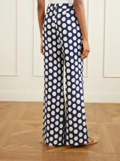 Cara Cara Polka Dot Linen Wide-leg Pants | Thumbnail 4