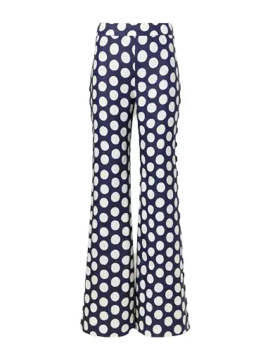 Cara Cara Polka Dot Linen Wide-leg Pants | Thumbnail 1