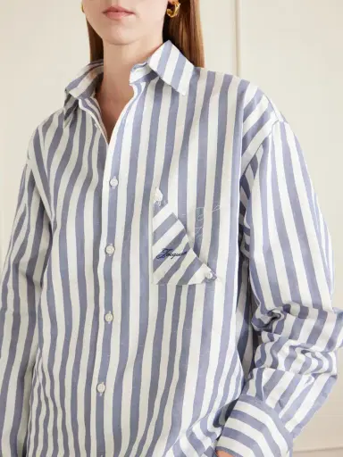 Jacquemus La Chemise Voilier Striped Cotton-poplin Shirt | Thumbnail 5