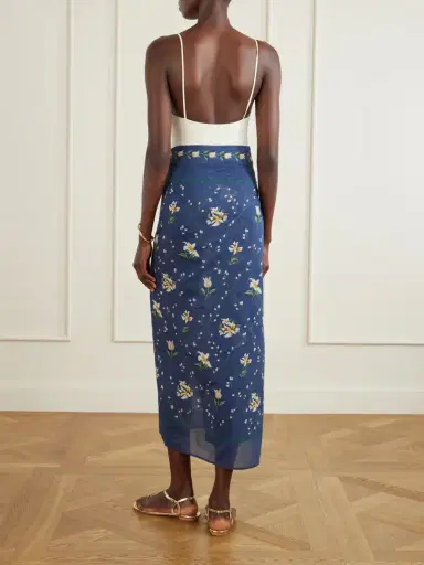 Agua by Agua Bendita Floral Print Wrap Cotton And Silk-blend Coverup | Thumbnail 3 Agua by Agua Bendita Floral Print Wrap Cotton And Silk-blend Coverup | Thumbnail 3