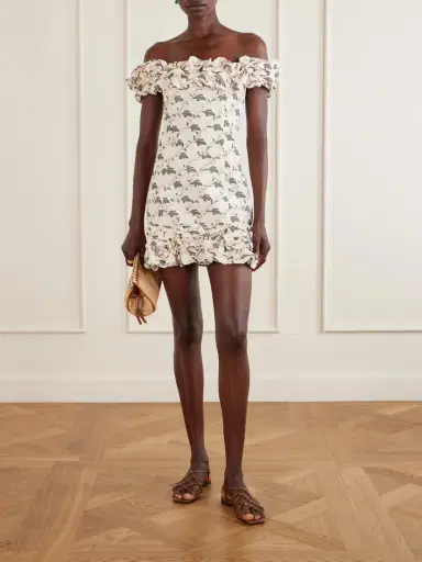 Agua by Agua Bendita Jardin Anhelo Cotton Floral-printed Mini Dress | Thumbnail 2