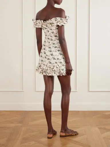 Agua by Agua Bendita Jardin Anhelo Cotton Floral-printed Mini Dress | Thumbnail 3