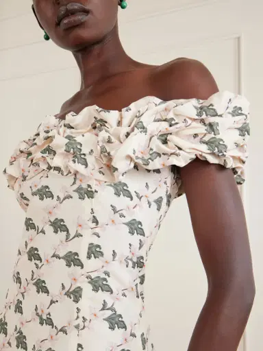 Agua by Agua Bendita Jardin Anhelo Cotton Floral-printed Mini Dress | Thumbnail 4