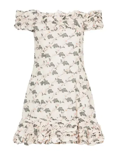 Agua by Agua Bendita Jardin Anhelo Cotton Floral-printed Mini Dress | Thumbnail 1