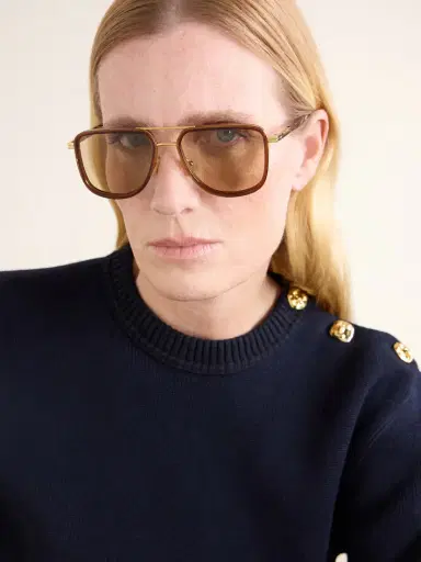 Bottega Veneta Eyewear Aviator-style Acetate Sunglasses | Thumbnail 2
