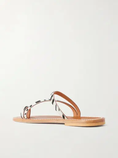 K Jacques St Tropez Actium Zebra-print Calf Hair Sandals | Thumbnail 3 K Jacques St Tropez Actium Zebra-print Calf Hair Sandals | Thumbnail 3