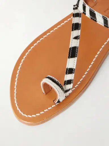 K Jacques St Tropez Actium Zebra-print Calf Hair Sandals | Thumbnail 5 K Jacques St Tropez Actium Zebra-print Calf Hair Sandals | Thumbnail 5