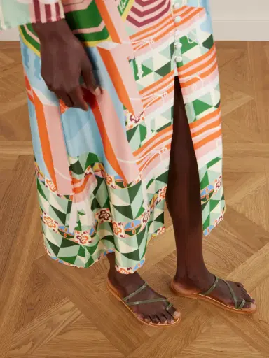 K Jacques St Tropez Actium Snake-effect Leather Sandals | Thumbnail 2