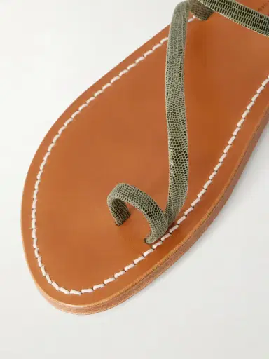 K Jacques St Tropez Actium Snake-effect Leather Sandals | Thumbnail 5