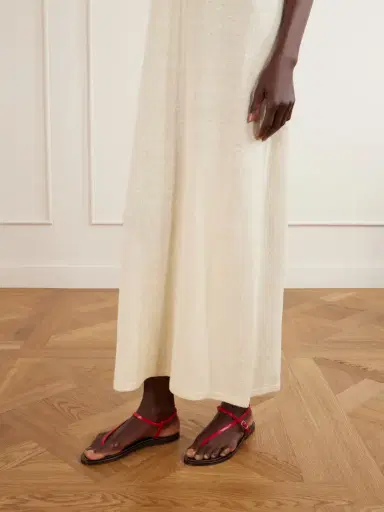 K Jacques St Tropez Vassili Snake-effect Leather Flat Sandals | Thumbnail 2
