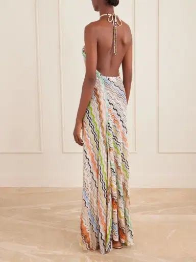 Missoni Striped Crochet-knit Halterneck Maxi Dress | Thumbnail 3