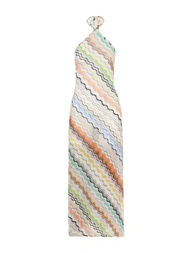 Missoni Striped Crochet-knit Halterneck Maxi Dress | Thumbnail 1