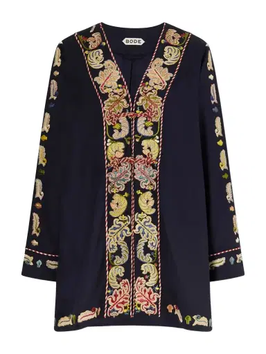 BODE Feather Runner Embroidered Cotton-blend Twill Jacket | Thumbnail 1 BODE Feather Runner Embroidered Cotton-blend Twill Jacket | Thumbnail 1