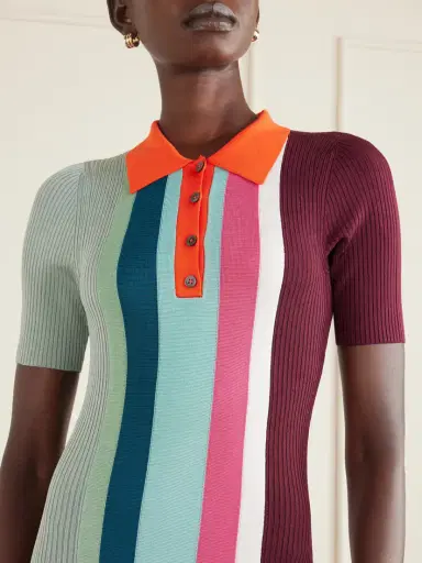 Christopher John Rogers Striped Crochet-knit Jersey Maxi Dress | Thumbnail 4 Christopher John Rogers Striped Crochet-knit Jersey Maxi Dress | Thumbnail 4