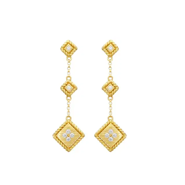 Roberto Coin Roberto Coin 18K Yellow Gold Diamond Drop Earrings by The Solist