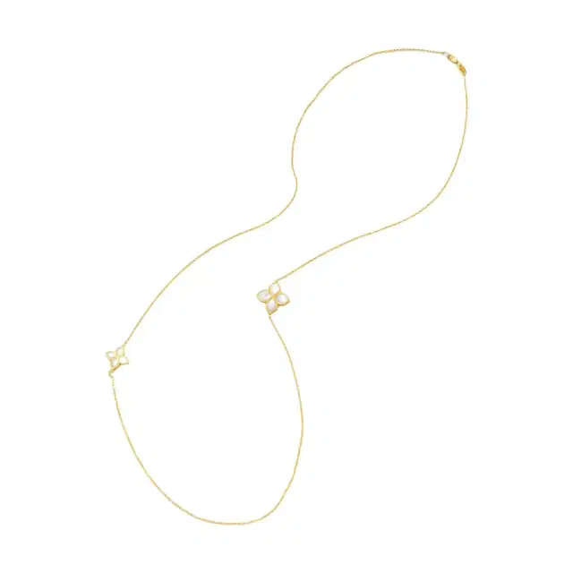 Roberto Coin Roberto Coin Venetian Princess 18K Yellow Gold Diamond & Mother of Pearl Station Necklace by The Solist