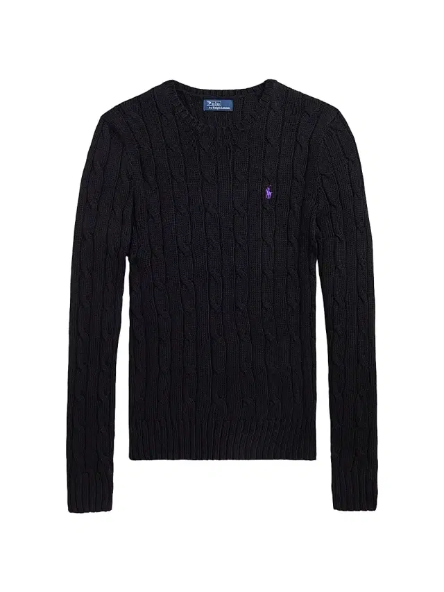 Polo Ralph Lauren Women's Julianna Cable-Knit Pima Cotton Sweater - Polo Black